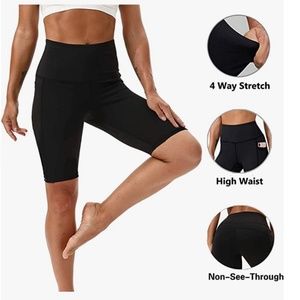 High Waist Black Stretchy Shorts SMALL